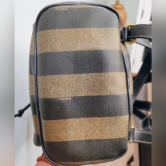 FENDI Pequin Drawstring Backpack Vintage IMPECCABLE - Picture 11 of 16